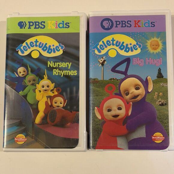 Teletubbies Vintage VHS Cassettes Big Hug & Nursery Rhymes PBS Kids Y2K TV Shows - Picture 1 of 4